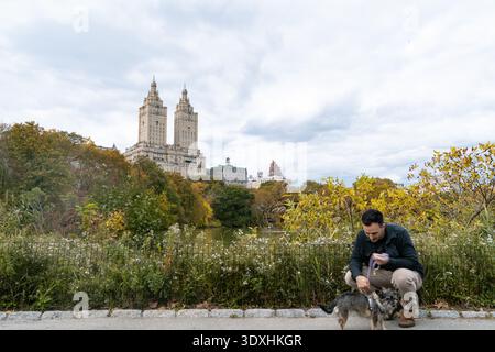 New York, USA - 25. Oktober 2025: Central Park im Herbst, New York. Central Park im Herbst in New York City. Stockfoto