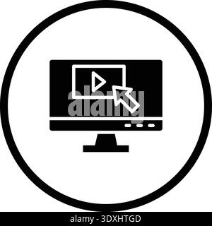 Clickstream Vektor-Symbol Konstruktionsabbildung Stock Vektor
