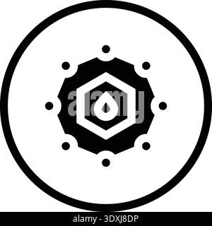 Benzol-Vektor-Symbol Entwurfsillustration Stock Vektor