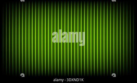 Forest Green Neon Fractal Glass Illustration mit gerippter Textur und leuchtenden Linien. Stock Vektor