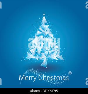 Geometrische Weihnachten und Happy New Year Hintergrund. Stock Vektor