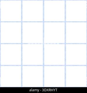 Blaues kariertes Muster. Nahtloser Aufdruck im nautischen Stil für Kinder. Handgezeichneter Illustration-Aquarellkäfig auf isoliertem Hintergrund für Textildesign Stockfoto