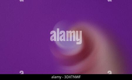 Abstraktes, unscharfes Bild mit einer Handbewegung vor einem massiven violetten Hintergrund mit sanften Lichteffekten Stockfoto