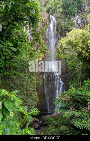 Wailua Wasserfall in Maui bei Hana Stockfoto