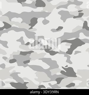 Nahtloses Camouflage-Muster. Abstraktes, modernes militärisches Camo-Ornament Stock Vektor