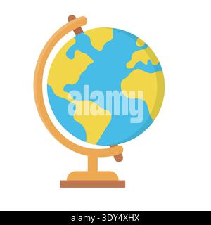 Globus mit den Kontinenten und Ozeanen diese Illustration eignet sich hervorragend für den Unterricht in Geografie oder für die Darstellung von Reiseforschungen oder globalen Themen Stock Vektor