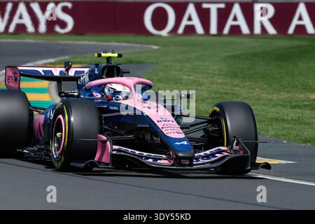 6. März 2026: Melbourne Grand Prix Circuit, Melbourne, Victoria, Australien: Formel 1 Grand Prix von Australien, Freier Trainingstag; Franco Colapinto aus Argentinien fährt mit dem 43 BWT Alpine A526 Mercedes in Runde 2 Stockfoto