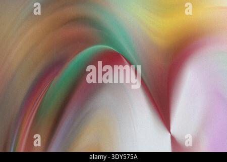 Abstrakter, mehrfarbiger Hintergrund mit grünen, roten, gelben und rosa Farbtönen in einem weichen Farbverlauf Stockfoto