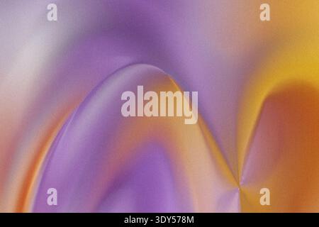 Abstrakte Aquarellmalerei mit gemischten Violett-Gelb- und Orange-Tönen in einem glatten Verlaufseffekt Stockfoto