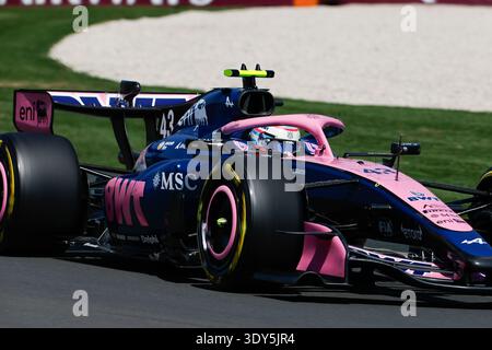 6. März 2026: Melbourne Grand Prix Circuit, Melbourne, Victoria, Australien: Formel 1 Grand Prix von Australien, Freier Trainingstag; Franco Colapinto aus Argentinien fährt mit dem 43 BWT Alpine A526 Mercedes in Runde 2 Stockfoto