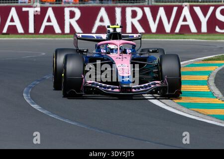 6. März 2026: Melbourne Grand Prix Circuit, Melbourne, Victoria, Australien: Formel 1 Grand Prix von Australien, Freier Trainingstag; Franco Colapinto aus Argentinien fährt mit dem 43 BWT Alpine A526 Mercedes in Runde 2 Stockfoto