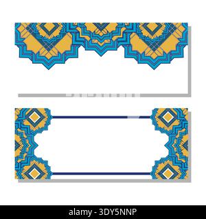 Luxuriöser ramadan-Hintergrund mit bläulichem Arabesken-Muster im arabischen islamischen Osten. Dekoratives Design für Druck, Poster, Cover, Broschüre, Flyer, banne Stock Vektor