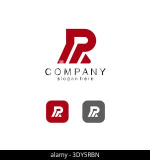 Minimalistisches elegantes Monogramm-Logo. Herausragendes professionelles, trendiges und fantastisches künstlerisches RM MR RW WR Initial basiertes Alphabet-Icon-Logo Stock Vektor