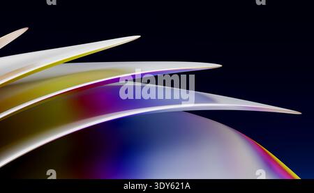Abstrakte, farbenfrohe Wellen schaffen ein modernes Design Stockfoto