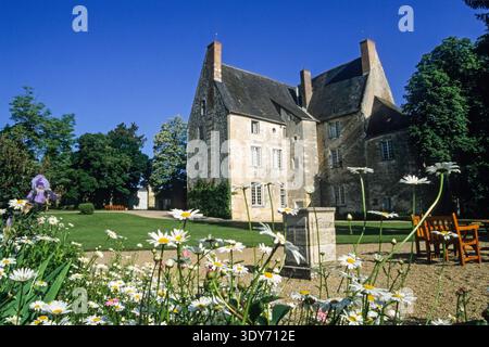 Chateau de Sache, wo Honore de Balzac viele Werke aus La Comedie Humaine in Indre-et-Loire schrieb Stockfoto