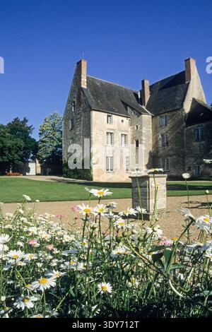 Chateau de Sache, wo Honore de Balzac wichtige Werke im 19. Jahrhundert schrieb, befindet sich in Indre-et-Loire, Frankreich Stockfoto