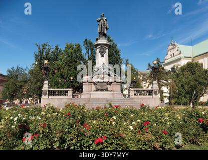Statue von Adam Mickiewicz in Warschau, Polen Stockfoto