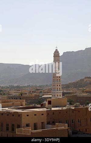 Historische Stadt Tarim in der Region Hadhramaut im Jemen Stockfoto