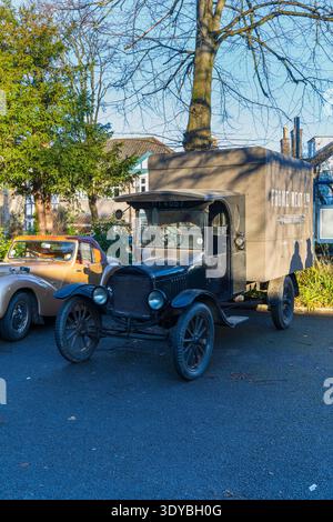 Clevedon Kaffee und Autos Stockfoto