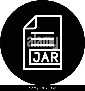 Illustration zum Design des JAR-Vektorsymbols Stock Vektor