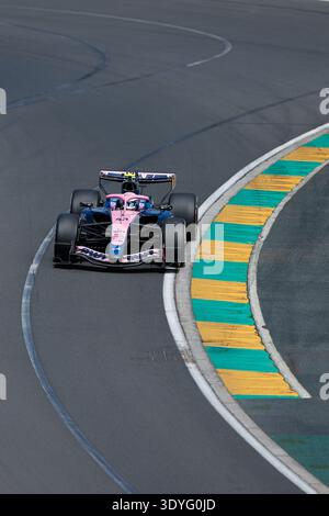 7. März 2026: Melbourne Grand Prix Circuit, Melbourne, Victoria, Australien: Formel 1 Grand Prix von Australien, Qualifikationstag; Franco Colapinto aus Argentinien fährt mit dem 43 BWT Alpine A526 Mercedes in Runde 2 Stockfoto
