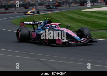 8. März 2026: Melbourne Grand Prix Circuit, Melbourne, Victoria, Australien: Formel 1 Grand Prix von Australien, Renntag; Franco Colapinto aus Argentinien fährt mit dem 43 BWT Alpine A526 Mercedes in Kurve 2 Stockfoto