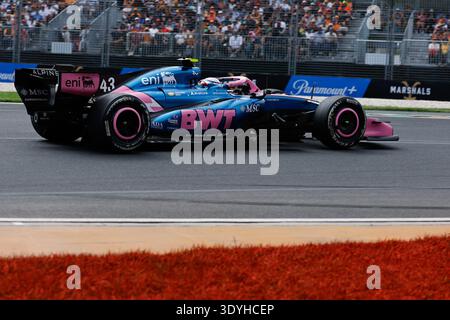 8. März 2026: Melbourne Grand Prix Circuit, Melbourne, Victoria, Australien: Formel 1 Grand Prix von Australien, Renntag; Franco Colapinto aus Argentinien fährt mit dem Mercedes 43 BWT Alpine A526 in Kurve 3 Stockfoto
