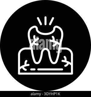 Vektor-Symbol Für Gebrochene Zähne Konstruktionsillustration Stock Vektor