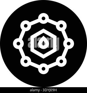 Benzol-Vektor-Symbol Entwurfsillustration Stock Vektor