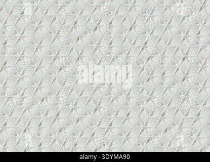 Abstrakter geometrischer Hintergrund mit sich wiederholenden sechseckigen Formen, die in einem tessellierten Muster angeordnet sind. Das Design kombiniert mehrschichtige Formen mit kleinem Triangu Stockfoto