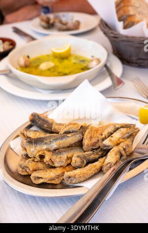 Die Algarve in Portugal ist bekannt für frische Meeresfrüchte. Stockfoto