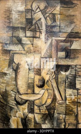 George Braque (1882-1963) Frau mit Mandoline, 1910 Öl auf Leinwand. Stockfoto