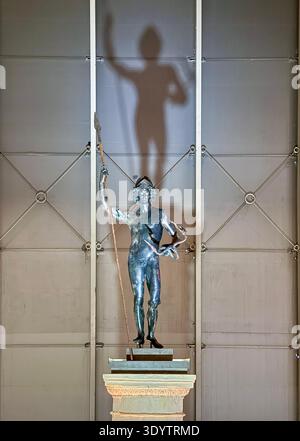 Die Bronzeskulptur Mars ist die beliebteste Skulptur im Zeugma Mosaic Museum in Gaziantep, Türkei. Stockfoto