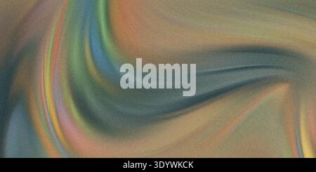 Dieses Bild zeigt einen leuchtenden Regenbogenwirbel auf einem strukturierten Hintergrund mit einer Mischung aus hellen Farben, einschließlich Orange, Grün, Blau und Gelb, die einen erzeugen Stockfoto