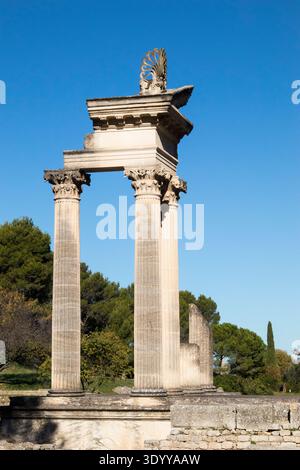 Archéologique de Glanum; in der Nähe von Saint-remy-de-Provence Stockfoto