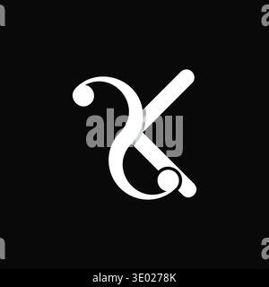 Elegantes ZK KZ-Logo im Alphabet-Monogramm mit abstraktem Design Stock Vektor