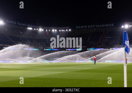Parc des Princes vor dem Spiel zwischen Paris Saint-Germain und AS Monaco für die Ligue 1 im Parc des Princes Stadion in Paris, Frankreich. Stockfoto