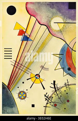 Wassily Kandinsky Clear Link 1925 Russian Abstract Aquarell geometrische Formen kräftige Linien MeisterDruck Stockfoto