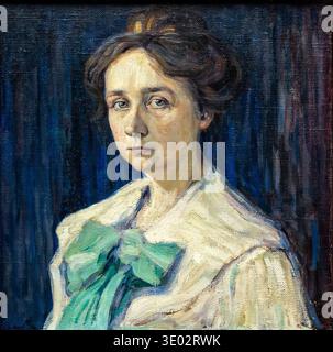 Wassily Kandinsky Gabriele Münter 1905 Expressionismus intimes Porträt in kräftigen, lebendigen Farben Stockfoto