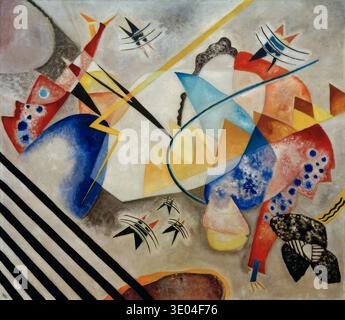 Wassily Kandinsky White Center (Weies Zentrum), 1921, Russe, Abstraktion gomtrique, Huile sur toile, Mitte bla Stockfoto