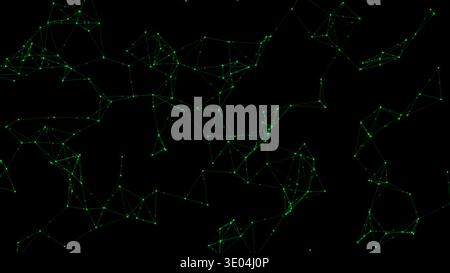 Green Digital Network Connections – Abstrakter Technologiehintergrund Stockfoto