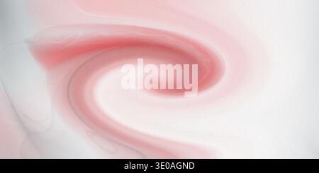 Traumhafter, von Aquarellen inspirierter Strudel mit zarten Rosa-Tönen, die eine romantische und skurrile Atmosphäre mit weichen, verschmolzenen Kanten schaffen Stockfoto