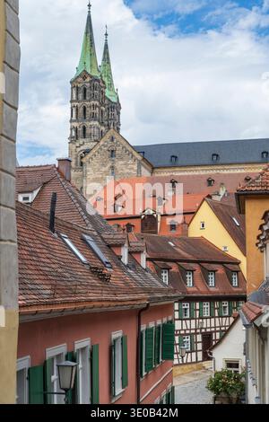 Deutschland, Bayern, Franken, Oberfranken, Bamberg, UNESCO-Weltkulturerbe, Kathedrale in der Altstadt Stockfoto