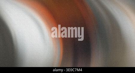 Ein Bild mit einem unscharfen abstrakten Hintergrund mit dominanten Orange- und Grautönen, das einen fließenden, fließenden Effekt erzeugt. Stockfoto