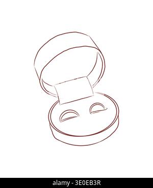Ehering Line Art llustration Stockfoto