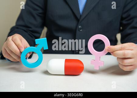 Familienmedizin, gemeinsame Verantwortung im Gesundheitswesen, medizinische Unterstützung für Paare, Prävention, Behandlung und Gleichgewicht zwischen den Partnern Gesundheit. Abbildungen von Stockfoto