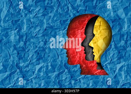 ADHS-Konzept oder Aufmerksamkeitsdefizit-Hyperaktivitätsstörung-Symbol als neurologische Entwicklungsbedingung, bei der das Gehirn die Aufmerksamkeitsaktivität Stufe A reguliert Stockfoto