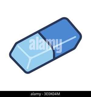 Radiergummi in blauer Farbe für Kunst Stock Vektor