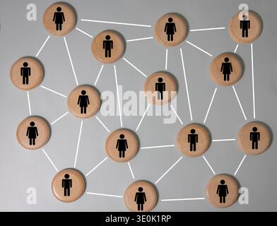 Verbindung Aufbau eines starken Teams, Teamarbeit Geschäfts- und Technologiekonzept. Personalabteilung, Personalabteilung, Personalbeschaffung, Management, Führung und Team-Buildin Stockfoto