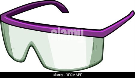 Schutzbrille als Augenschutz für medizinische Eingriffe Stock Vektor